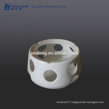 Custom Bone china High brightness White Plain Fine Ceramic Pot Holder
